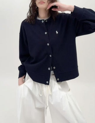Ralph Lauren Classic Outerwear Embroidered Cardigan Jacket