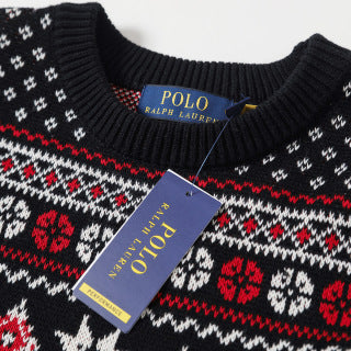 Ralph Lauren Fair Isle Pattern Wool Blend Sweater