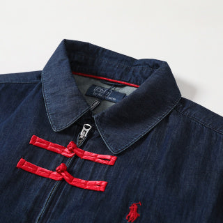 Ralph Lauren Heritage Outerwear Denim Mandarin Jacket