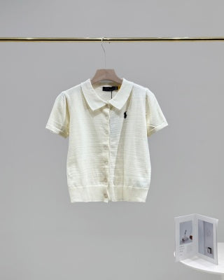 Ralph Lauren Knit Button Front Polo Shirt