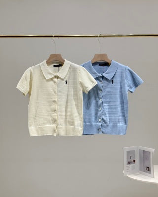 Ralph Lauren Knit Button Front Polo Shirt