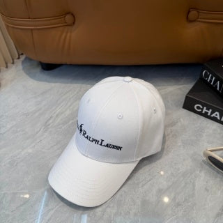 Ralph Lauren Hat White Baseball Cap with Front Polo Ralph Lauren Wordmark