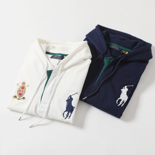 Ralph Lauren Heritage Outerwear Big Pony Hooded Sweatshirt Jacket
