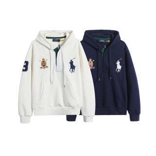 Ralph Lauren Heritage Outerwear Big Pony Hooded Sweatshirt Jacket