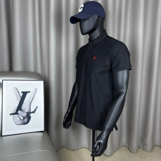 Ralph Lauren Unisex Black Cotton Piqué Pony Polo Shirt
