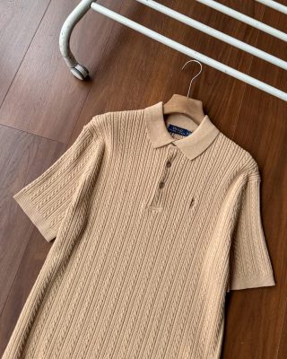 Ralph Lauren Cable Knit Cotton Polo Shirt