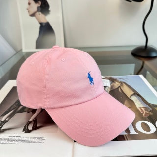 Ralph Lauren Hat Pink Blue Pony Classic Baseball Cap
