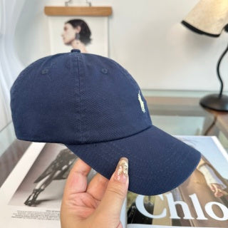 Ralph Lauren Hat Deep Navy Yellow Pony Baseball Cap
