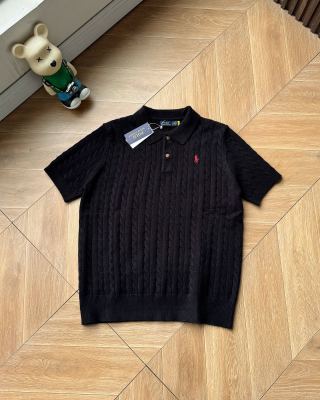 Ralph Lauren Cable-Knit Short Sleeve Polo Sweater