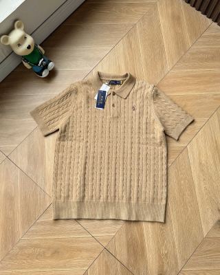 Ralph Lauren Cable-Knit Short Sleeve Polo Sweater