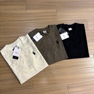 Ralph Lauren T-shirt Washed Ribbed Neck Short Sleeve Tee