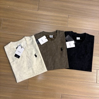Ralph Lauren T-shirt Washed Texture Pony Embroidered Crewneck Tee