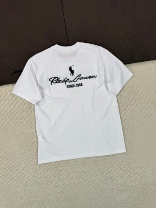 Ralph Lauren T-shirt Back Lettering Pony Logo Crew Neck Tee