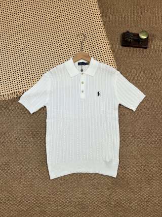 Ralph Lauren Cable Knit Cotton Polo Shirt