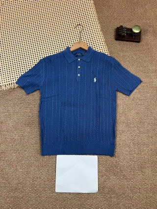 Ralph Lauren Cable Knit Cotton Polo Shirt
