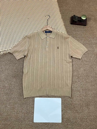 Ralph Lauren Cable Knit Cotton Polo Shirt