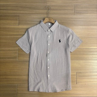 Ralph Lauren Shirt Solid Short Sleeve Embroidered Logo Shirt