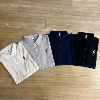 Ralph Lauren Shirt Solid Stretch Short Sleeve Button Shirt