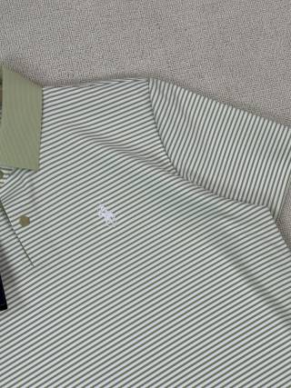 Ralph Lauren Bonded Trim Fine Stripe Polo Shirt