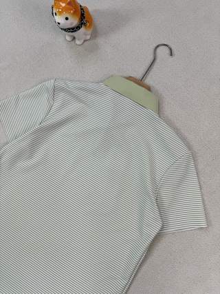 Ralph Lauren Bonded Trim Fine Stripe Polo Shirt