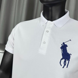 Ralph Lauren Polo Shirt White Big Pony 03 Patch Piqué Polo