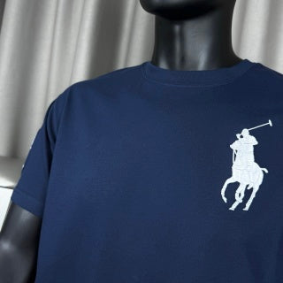 Ralph Lauren T-shirt Navy Big Pony Number Sleeve Cotton Crewneck Tee