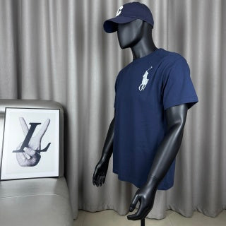Ralph Lauren T-shirt Navy Big Pony Number Sleeve Cotton Crewneck Tee