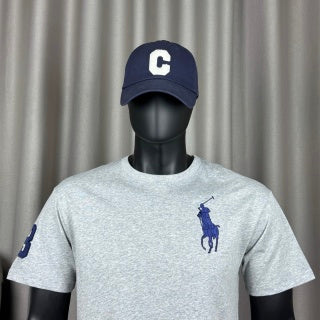 Ralph Lauren T-shirt Gray Big Pony Number Sleeve Crewneck Tee