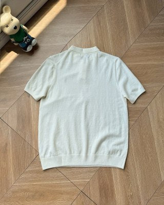 Ralph Lauren Polo Shirt Fine-Gauge Knit Ribbed Hem Polo