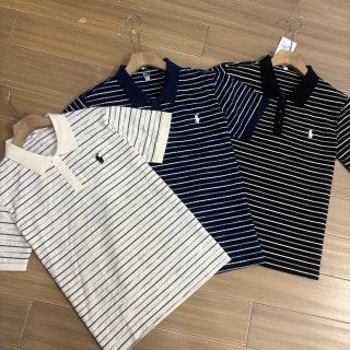 Ralph Lauren Polo Shirt Striped Cotton Piqué Short Sleeve Polo