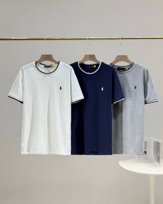 Ralph Lauren T-shirt Contrast Trim Heavyweight Cotton Crewneck Tee