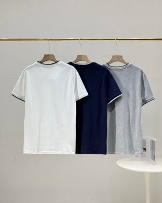 Ralph Lauren T-shirt Contrast Trim Heavyweight Cotton Crewneck Tee