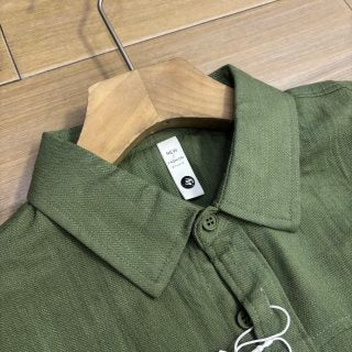 Ralph Lauren Shirt Linen Short Sleeve Utility Button-Up