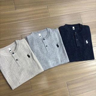 Ralph Lauren T-shirt Knit Short Sleeve Button-Placket Tee