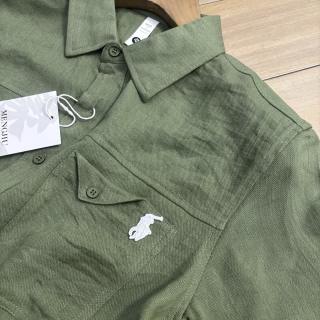Ralph Lauren Shirt Linen Short Sleeve Utility Button-Up