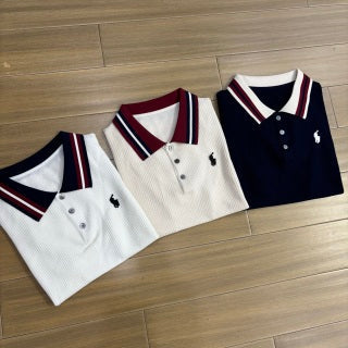 Ralph Lauren Polo Shirt Contrast Collar Knit Short Sleeve Polo