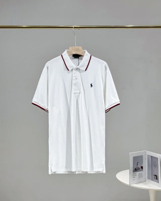 Ralph Lauren Tipped Collar Cotton Mesh Polo Shirt