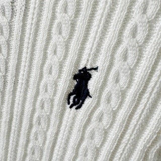 Ralph Lauren Cable Knit Cotton Polo Shirt
