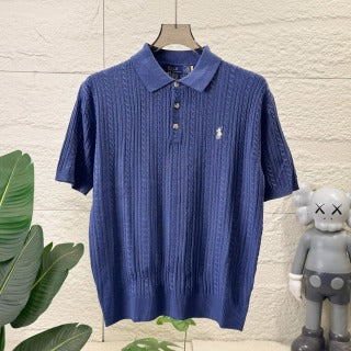 Ralph Lauren Cable Knit Cotton Polo Shirt